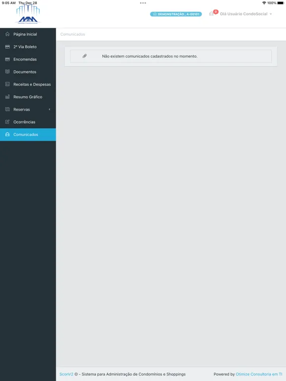 Inovar CondoSocial iPad  Screenshots